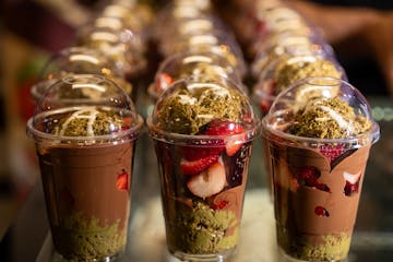 Dubai Strawberry Cups sold at The Golden Nuts in Columbia Heights.