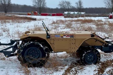 A Duluth-based company, BotCrew, said its robot could be used to mow along state highways.