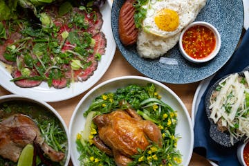 A selection of dishes at Diane’s Place in Minneapolis. Diane Moua opened the restaurant showcasing Hmong cuisine as a daytime cafe and recently expa